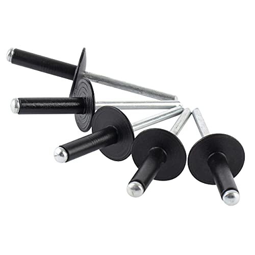 ISPINNER 50pcs 3/16″ x 1/2″ Large Flange Aluminum Assorted Sizes , Colors