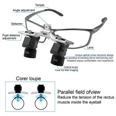 5X Dental Surgical Ergo Loupes Adjustable Working Distance Magnifying Glass US