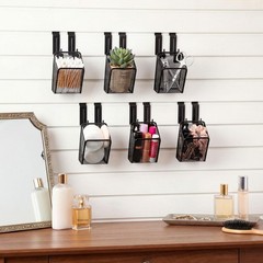 6 Pcs Slatwall Bins Pencil Holder with J Hooks Wall Mount Metal Slatwall Bin …