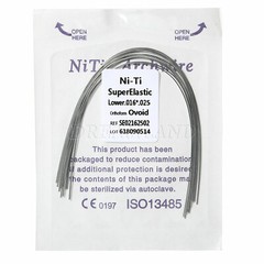 10Packs Alambres de arco rectangular Niti superelásticos de ortodoncia dental