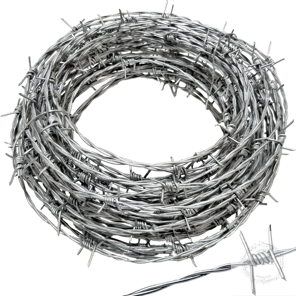 Real Barbed Wire 50ft 18 Gauge – Great for Crafts, Fences, and Critter Deterrent