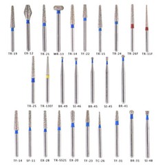 100 Pcs Dental Polishing Diamond Burs 1.6 For High Speed Handpiece Friction Grip