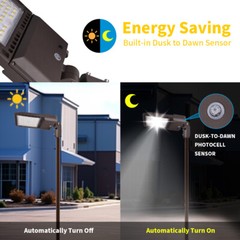 300W LED ShoeBox Parking Lot Street Light Outdoor Commercial Road Area Lighting