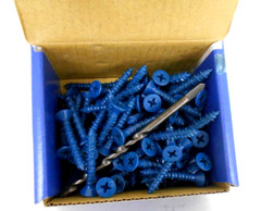 100 Qty 3/16 x 1-1/4 Flat Head Phillips Concrete Screws with DRILL BIT