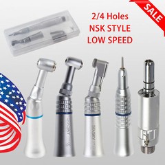 Low Speed External Water Spray Straight Contra Air Motor Handpiece 4Hole