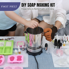 Soap Making Kit Soap Melting Pouring Pot Soap Base Heat Melter DIY Holiday Gift