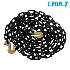LABLT G80 Transport Binder Chain 1/4 Inch × 14 Ft | Chain with Clevis Grab Hooks