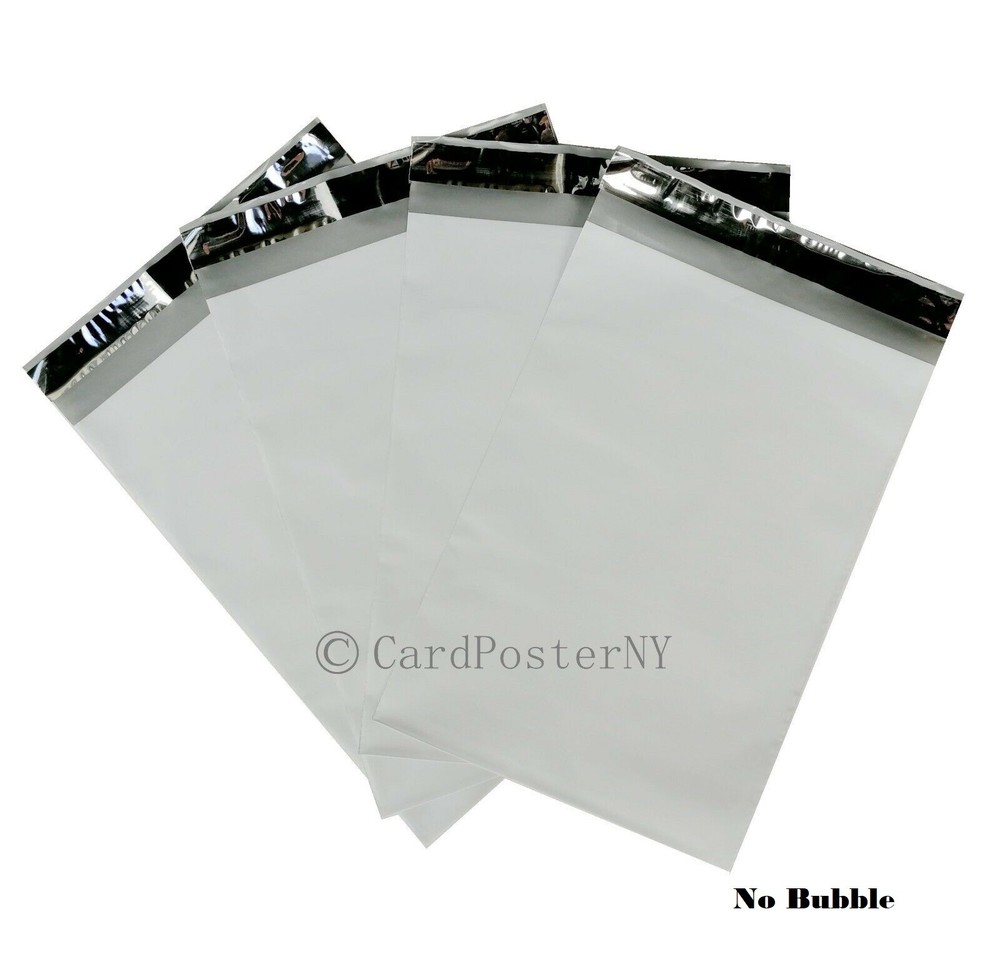 100 12X15.5 White Poly Mailer Self Sealing Shipping Envelopes Bags 12”X15.5” #5