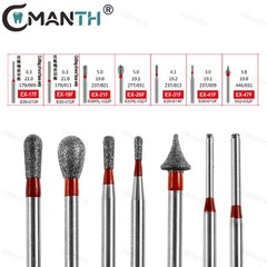Dental Diamond Burs Dentistry Strawberrie FG 1.6mm Polishing Bur For High Speed