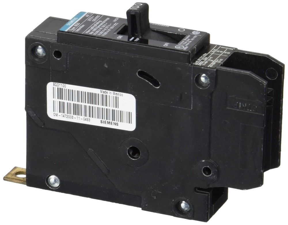 Siemens BQD1100 100-Amp Single Pole 277V AC / 125V DC 14KAIC Bolt in Breaker