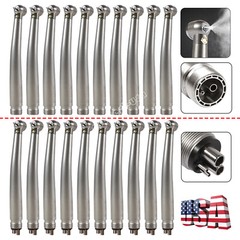 1/10X ASkeadnt Dental Fiber Optic LED E-generator High Speed Handpiece 2/4Holes