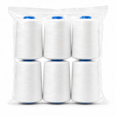 New 6 Cones 100% Polyester White Thread for Portable Bag Closer Stitcher