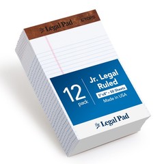 5 x 8 Legal Pads, 12 Pack, The Legal Pad Brand, Narrow Ruled, White Paper, 50…