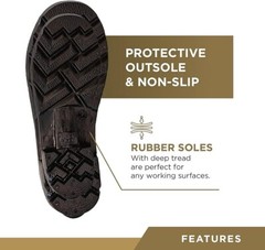 Footwear Rubber Boot 100% Waterproof, Lightweight, Durable, Construction