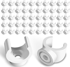 50 Pack 1/2 Inch PEX Clips, 16 Mm Pipe Hangers Holder Inch, White