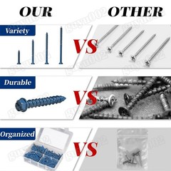 230 x Flat/Hex Washer Head Concrete Masonry Screw Tapcon Anchor & Bit 1/4″ 3/16″