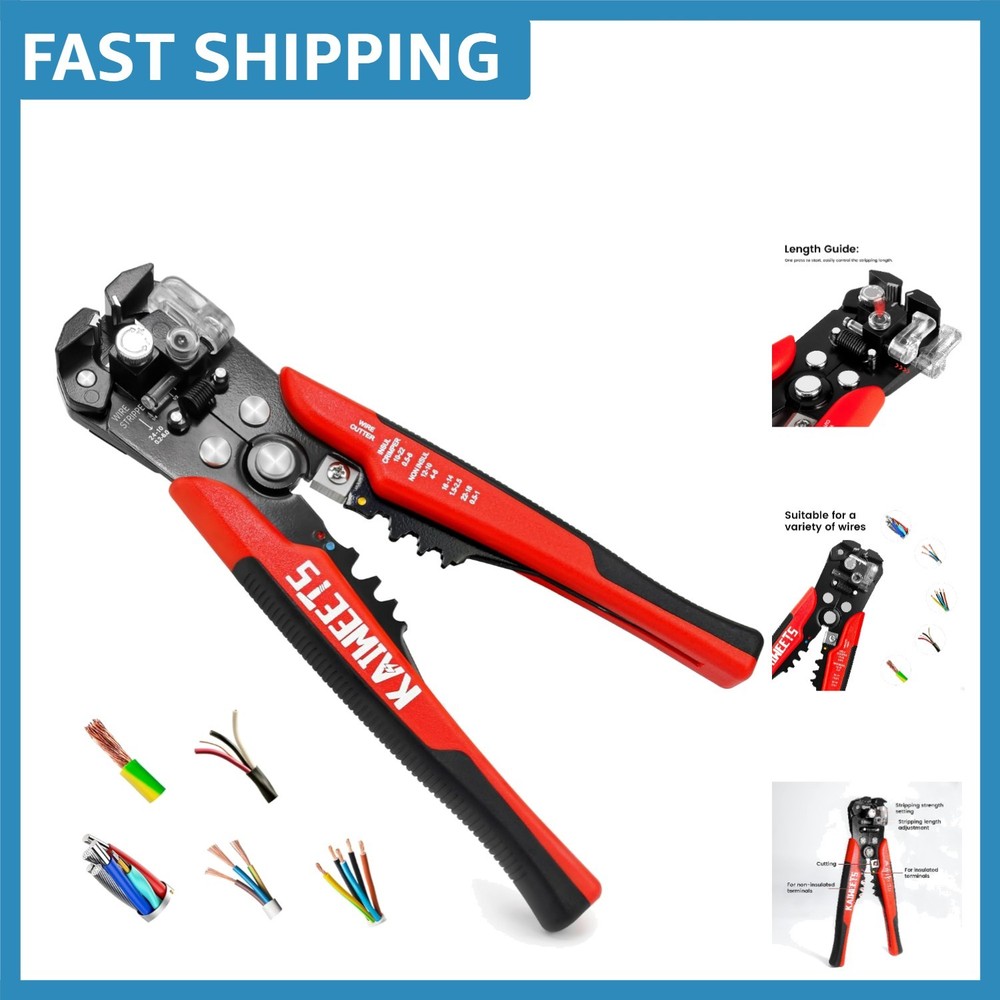 Durable Alloy Steel Wire Stripper & Crimper – Automatic 3-in-1 Utility Tool