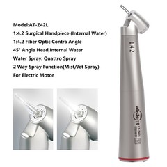 abdent 45° Angle Head Contra Angle LED Optic 1:4.2 Handpiece Inner Water Spray