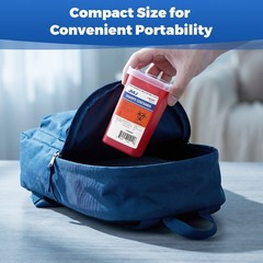 1/3/5Each JMU Ever Ready Sharps Container Waste Disposal 1 Quarts / 32oz – RED