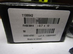 M4-0.7 x 12mm L 2.5mm Hex 10.9 Bl Oxide Steel Flat Head Socket Cap Screw QTY 100