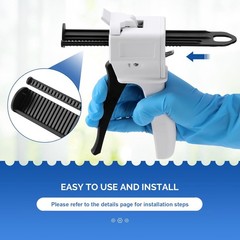 Dental Impression Materials Mixing Dispensing Dispenser Gun 10:1 1:1 / 2:1 50ml