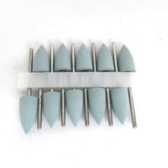 10pcs 2.35mm Dental Silicone Polishers Resin Base Acrylic Diamond Polishing Burs