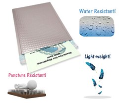 Nude Pink & Holographic Bubble Mailer 9.5×13 Metallic Foil Padded Envelopes Pack
