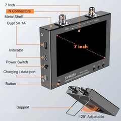 SV4401A VNA Vector Network Analyzer 7 Inch Touch LCD 50KHz-4.4GHz