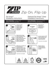 Zip Hinge – 6 Pack 2-6 Pack Set Downspout Gutter Hinge – Fits 2X3 3X4 5 Inch 6