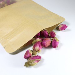 Many Sizes for Kraft Paper Stand up Zip Lock Gusset Side Bag Pouch w/ Window M33