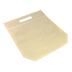 9.5x11in Glossy Clear Front Kraft Paper Mylar Stand up Zip Lock Pouch Bag K01