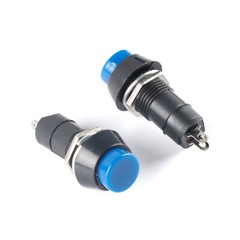 Round Push Button Momentary Switch Self Reset Red Green Blue Yellow Black White