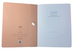 2026 Monthly 12 months Planner Orange Circle Studio Floral Brown Gold 7.5” X 8”