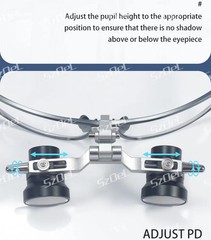 2.5X 3.5X Dental Binocular Loupes Surgical Magnifier 300-550mm