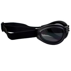 Birdz Eyewear Parrot Padded Motorcycle Goggles Black Frame + Smoke Lens