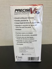 Pilot 26064 Precise V5 Roller Ball Pen Ex Fine 0.5mm RED Ink Retractable (12-ct)