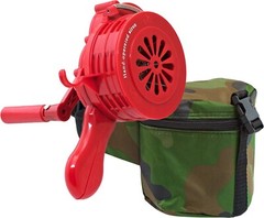 HANDHELD LOUD HAND CRANK MANUAL OPERATED AIR RAID ALARM PORTABLE SIREN RED