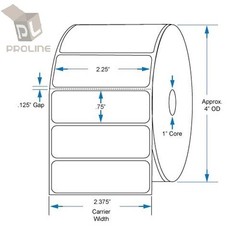 6 Rolls 2.25″x0.75″ Direct Thermal Barcode Label for Zebra LP2824 TLP2824 LP2844
