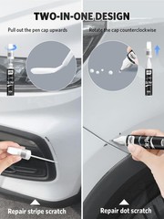Black Obsidian/Super BlackKH3 for Nissan Touch Up Paint Pen, 2 in 1 Car Scrat…