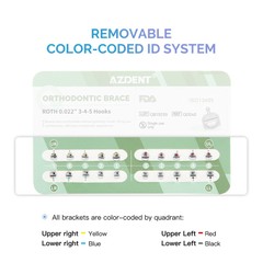 AZDENT Dental Orthodontic Q-type Bracket Spherical Braces ROTH/MBT 0.022 HK 345