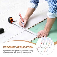 8Pcs Long Head Deep Hole Marker Pens (Blue, Red, Green, Brown)