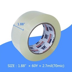 PERFECTAPE Heavy Duty Packing Tape 8 Rolls & Tape Gun 2 Pcs, Total 480Y, Clea…