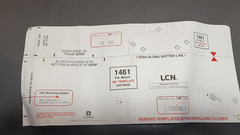 LCN 1461DEL Surface Mounted Door Closer W/Template Instructions TBWMS Alum Rw/Pa