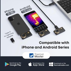 Thermal Master P3 Thermal Camera for iPhone Android | 512×384 IR | PCB HVAC