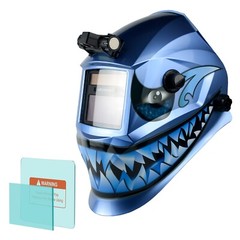 TRQWH True Color Auto-Darkening Welding Helmet Shade 9-13 & Welding Helmet Bib