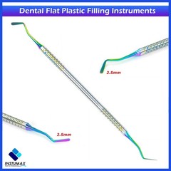 Dental Flat Plastic Set of 3 Composite Filling Instruments Mate Black Coated