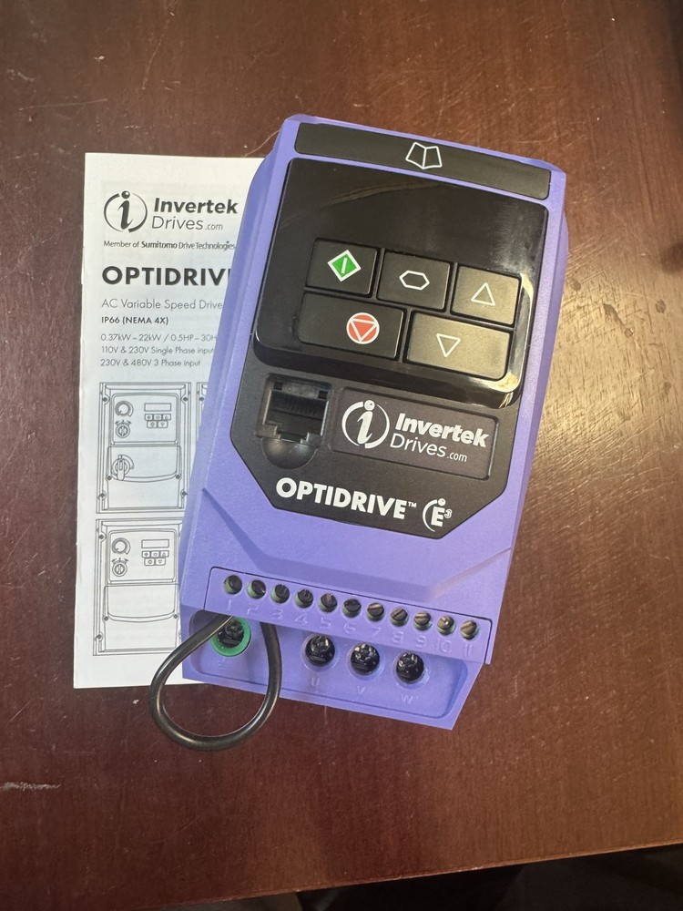 Invertek Drives Optidrive E3 ODE-3-110023-1012, 230V, 0.37KW, 1-Phase, IP20 VFD