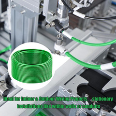 14 AWG THHN Wire 50FT – Single Bare Copper Conductor, Green Electrical Building