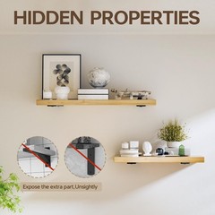 Shelf Brackets 10 Inch (Excluding Shelves), 6 Pack Heavy Duty Floating Shelf …