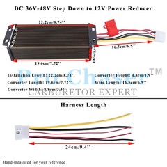 Pro Chaser DC-DC 36V 48V Voltage Converter Regulator Reducer to 12V 360W 30A